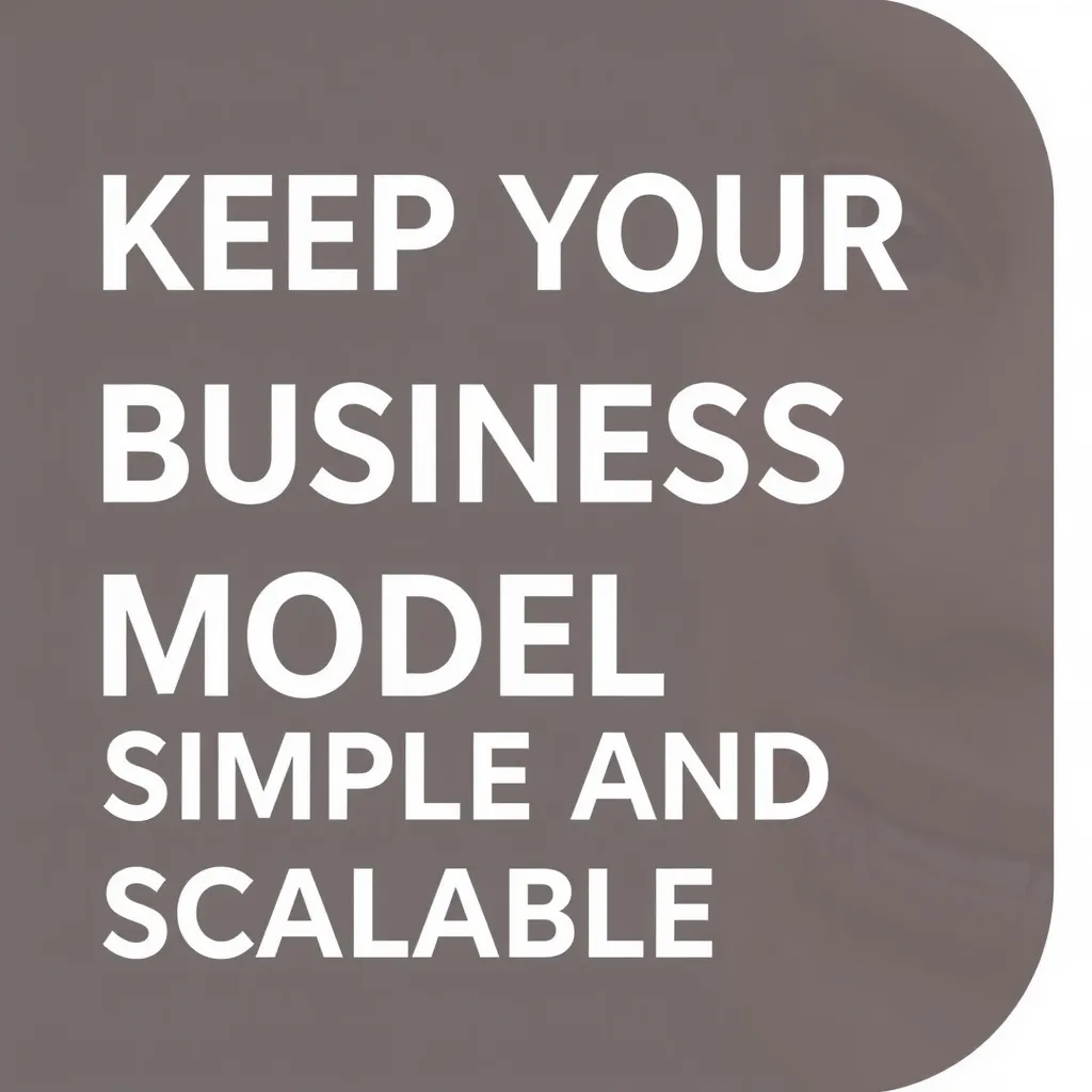 Keep Your Business Model Simple and Scalable
